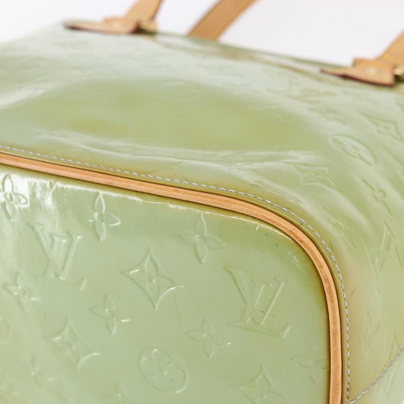 LOUIS VUITTON Monogram Vernis Houston Hand Bag Baby Blue M91005 LV Auth gh1194