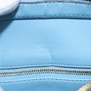 LOUIS VUITTON Monogram Vernis Houston Hand Bag Baby Blue M91005 LV Auth gh1194-17