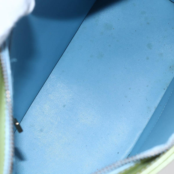 LOUIS VUITTON Monogram Vernis Houston Hand Bag Baby Blue M91005 LV Auth gh1194