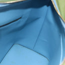 LOUIS VUITTON Monogram Vernis Houston Hand Bag Baby Blue M91005 LV Auth gh1194-18