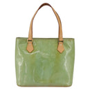 LOUIS VUITTON Monogram Vernis Houston Hand Bag Baby Blue M91005 LV Auth gh1194-13