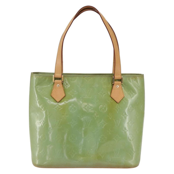 LOUIS VUITTON Monogram Vernis Houston Hand Bag Baby Blue M91005 LV Auth gh1194