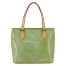 LOUIS VUITTON Monogram Vernis Houston Hand Bag Baby Blue M91005 LV Auth gh1194-2