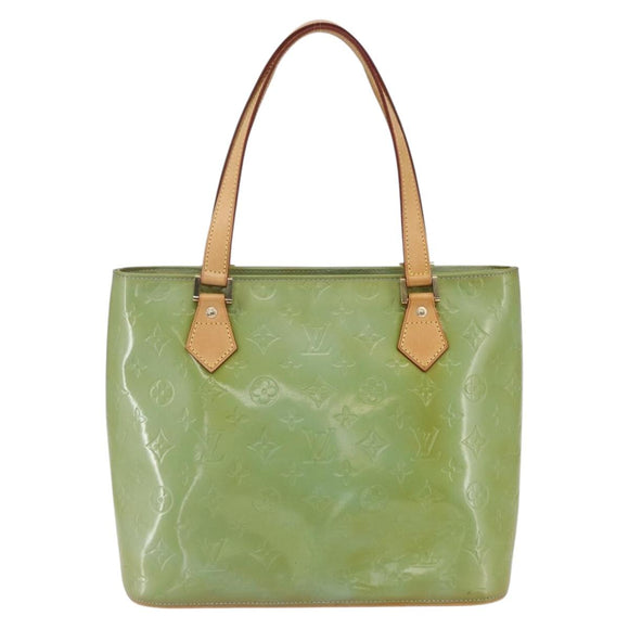 LOUIS VUITTON Monogram Vernis Houston Hand Bag Baby Blue M91005 LV Auth gh1194