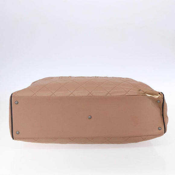 CHANEL Matelasse Boston Bag Caviar Skin Pink Silver CC Auth gh1196