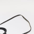 VALENTINO Studs Hand Bag Leather 2way Black Gold Auth gh1199-15