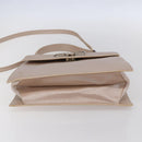 Salvatore Ferragamo Gancini Hand Bag Leather 2way Pink Gold Auth gh1200-11