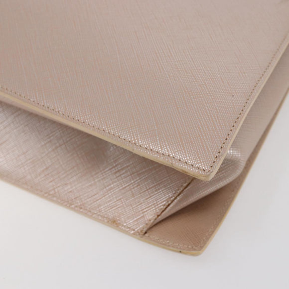 Salvatore Ferragamo Gancini Hand Bag Leather 2way Pink Gold Auth gh1200