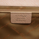 Salvatore Ferragamo Gancini Hand Bag Leather 2way Pink Gold Auth gh1200-16