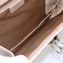 Salvatore Ferragamo Gancini Hand Bag Leather 2way Pink Gold Auth gh1200-18