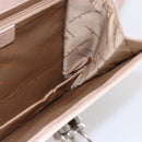 Salvatore Ferragamo Gancini Hand Bag Leather 2way Pink Gold Auth gh1200-19