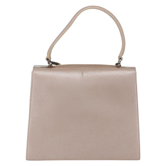 Salvatore Ferragamo Gancini Hand Bag Leather 2way Pink Gold Auth gh1200