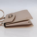 Salvatore Ferragamo Gancini Hand Bag Leather 2way Pink Gold Auth gh1200-4