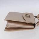 Salvatore Ferragamo Gancini Hand Bag Leather 2way Pink Gold Auth gh1200-5