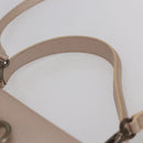 Salvatore Ferragamo Gancini Hand Bag Leather 2way Pink Gold Auth gh1200-8