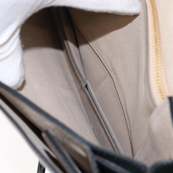 Chloe Fay Shoulder Bag Suede Leather Khaki Gold Auth gh1201