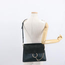 Chloe Fay Shoulder Bag Suede Leather Khaki Gold Auth gh1201-26