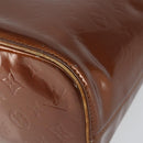 LOUIS VUITTON Monogram Vernis Houston Hand Bag Bronze M91122 LV Auth gh1207-9