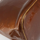 LOUIS VUITTON Monogram Vernis Houston Hand Bag Bronze M91122 LV Auth gh1207-14