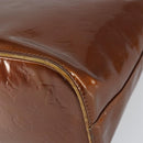 LOUIS VUITTON Monogram Vernis Houston Hand Bag Bronze M91122 LV Auth gh1207-15