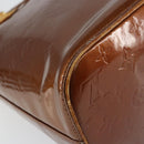LOUIS VUITTON Monogram Vernis Houston Hand Bag Bronze M91122 LV Auth gh1207-16
