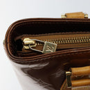 LOUIS VUITTON Monogram Vernis Houston Hand Bag Bronze M91122 LV Auth gh1207-18