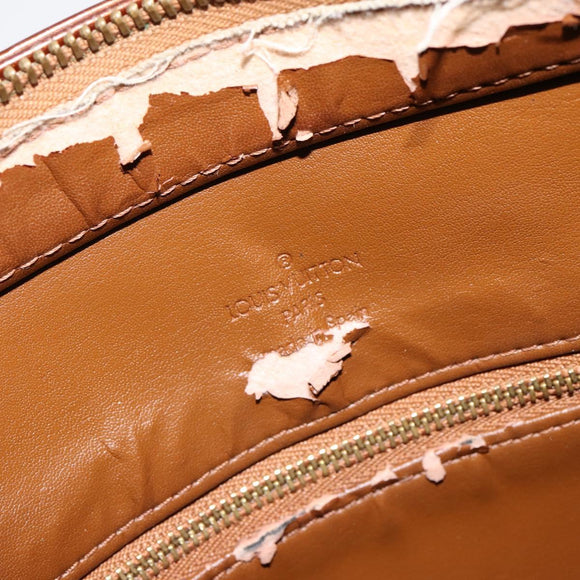 LOUIS VUITTON Monogram Vernis Houston Hand Bag Bronze M91122 LV Auth gh1207