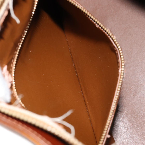 LOUIS VUITTON Monogram Vernis Houston Hand Bag Bronze M91122 LV Auth gh1207