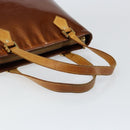 LOUIS VUITTON Monogram Vernis Houston Hand Bag Bronze M91122 LV Auth gh1207-7