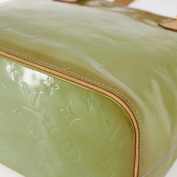 LOUIS VUITTON Monogram Vernis Houston Hand Bag Baby Blue M91005 LV Auth gh1213