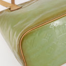 LOUIS VUITTON Monogram Vernis Houston Hand Bag Baby Blue M91005 LV Auth gh1213-15