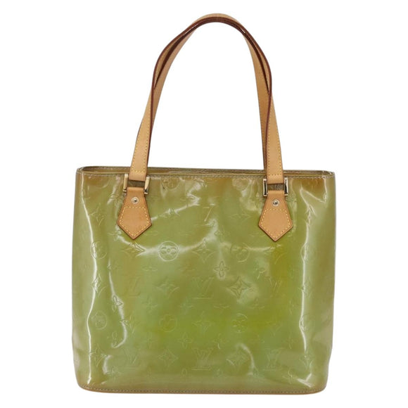 LOUIS VUITTON Monogram Vernis Houston Hand Bag Baby Blue M91005 LV Auth gh1213