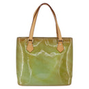 LOUIS VUITTON Monogram Vernis Houston Hand Bag Baby Blue M91005 LV Auth gh1213-2