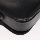 CELINE Horse Carriage Shoulder Bag Leather Black Gold Auth gh1220-15