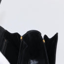 CELINE Horse Carriage Shoulder Bag Leather Black Gold Auth gh1220-19