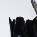 CELINE Horse Carriage Shoulder Bag Leather Black Gold Auth gh1220-20