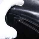 CELINE Horse Carriage Shoulder Bag Leather Black Gold Auth gh1220-22