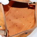 MCM Logogram Vicetos Hand Bag PVC Leather Brown Gold Auth gh1221-17