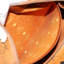 MCM Logogram Vicetos Hand Bag PVC Leather Brown Gold Auth gh1221-22