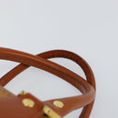 MCM Logogram Vicetos Hand Bag PVC Leather Brown Gold Auth gh1221-8