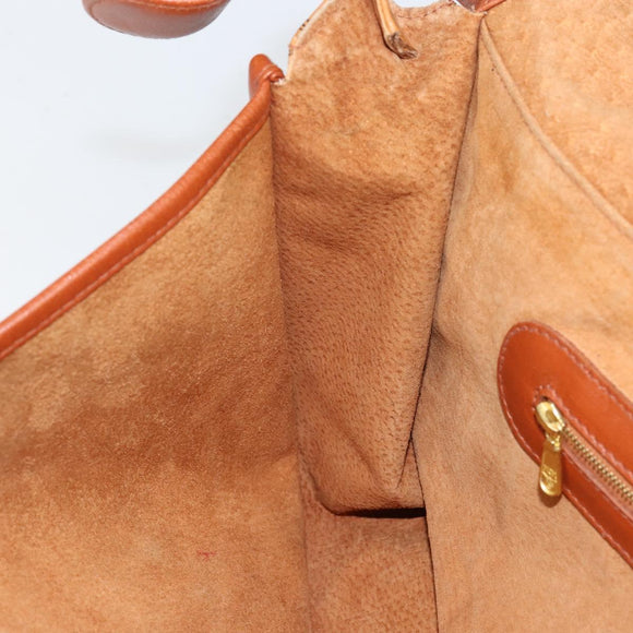 MCM Logogram Vicetos Shoulder Bag PVC Leather Brown Gold Auth gh1222