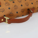 MCM Logogram Vicetos Shoulder Bag PVC Leather Brown Gold Auth gh1222-7