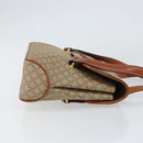 CELINE Macadam Canvas Handtasche PVC Beige Gold Auth gh1223-3