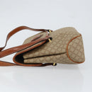 CELINE Macadam Canvas Handtasche PVC Beige Gold Auth gh1223-4