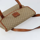 CELINE Macadam Canvas Handtasche PVC Beige Gold Auth gh1223-6
