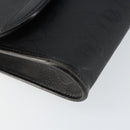 Christian Dior Honeycomb Canvas Chain Shoulder Bag PVC Black Gold Auth gh1228-14