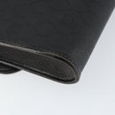 Christian Dior Honeycomb Canvas Chain Shoulder Bag PVC Black Gold Auth gh1228-16