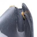 Christian Dior Honeycomb Canvas Chain Shoulder Bag PVC Black Gold Auth gh1228-19