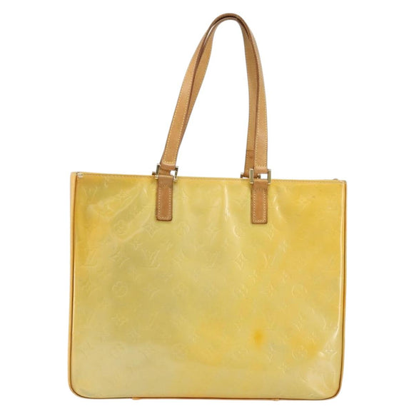 LOUIS VUITTON Monogram Vernis Columbus Tote Bag Gris M91028 LV Auth gh1229