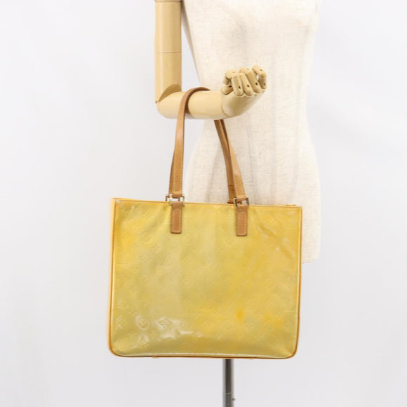 LOUIS VUITTON Monogram Vernis Columbus Tote Bag Gris M91028 LV Auth gh1229